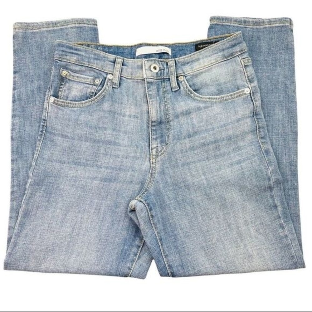 ella moss Size 6 28 High Waist Straight High Rise Ankle Jeans Blue Light Wash